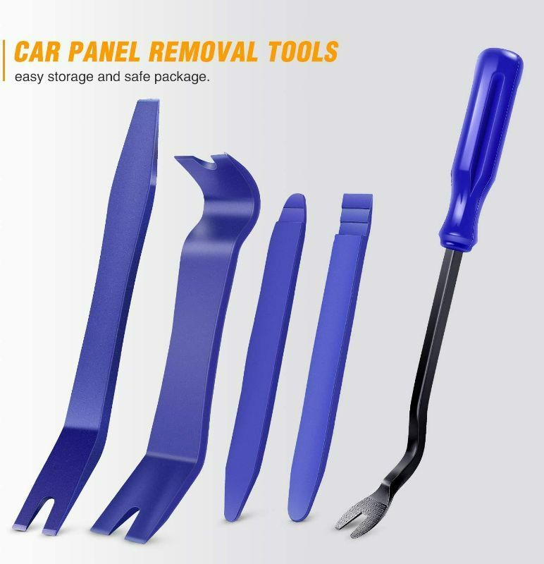 Photo 8 of GOOACC 5PCS Auto Trim Removal Tool Kit No-Scratch Pry Tool Kit for Car Door Clip Panel & Audio Dashboard Dismantle -5PCS Blue