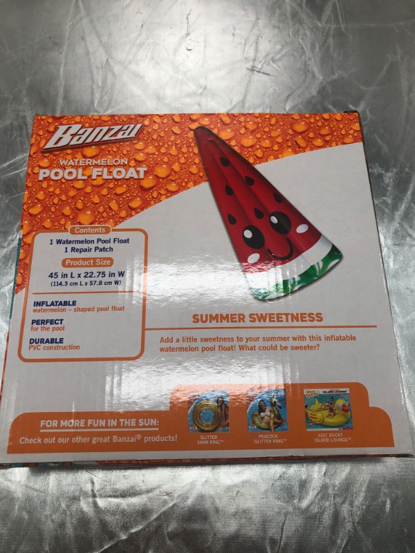 Photo 2 of Banzai Watermelon Pool Float, 1 Repair Patch ( 45in L X 22.75 in W )