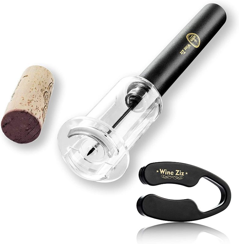 Photo 1 of Wine Ziz Amazingly Simple Wine Opener with Foil Cutter Gift Set for Wine Lovers | Upgraded Wine Pump Air Pressure Wine Bottle Opener Easy Cork Remover Corkscrew | Wine Bottle Openers
