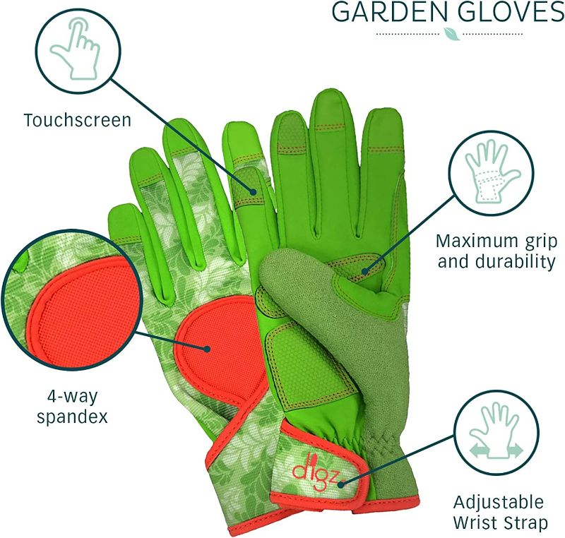 Photo 5 of DIGZ  Signature High Performance Women's Gardening  Gloves with Touchscreen Capable Fingertips ( Size Medium)