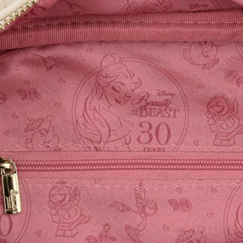 Photo 2 of Loungefly Crossbody Bag Beauty And The Beast Rose Official Disney White