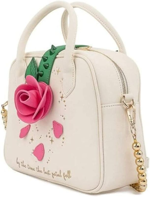 Photo 5 of Loungefly Crossbody Bag Beauty And The Beast Rose Official Disney White