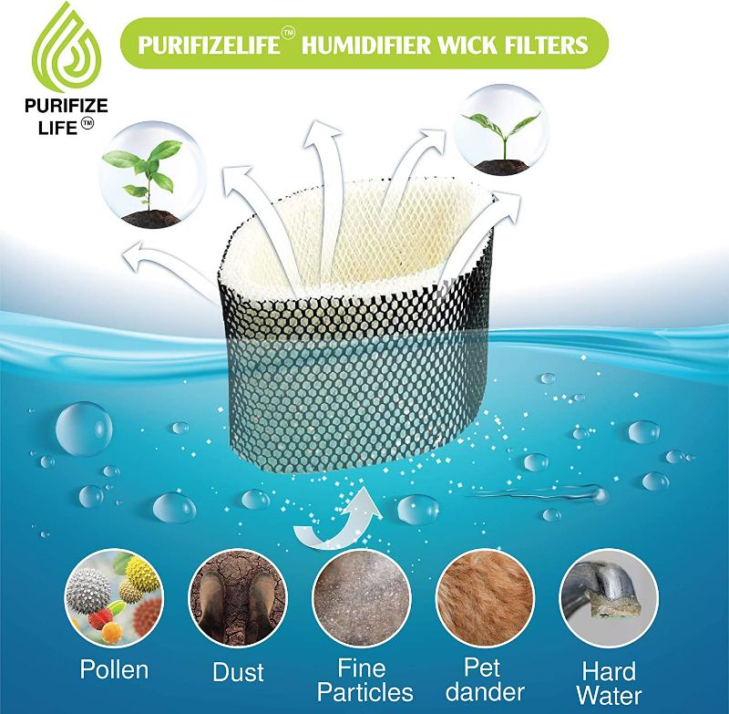 Photo 6 of Purifize Life 6 Pack Premium Replacement Wick Filter for Holmes Humidifier HWF62, HWF62S HWF62D Filter A and Other Sunbeam Cool Mist Models