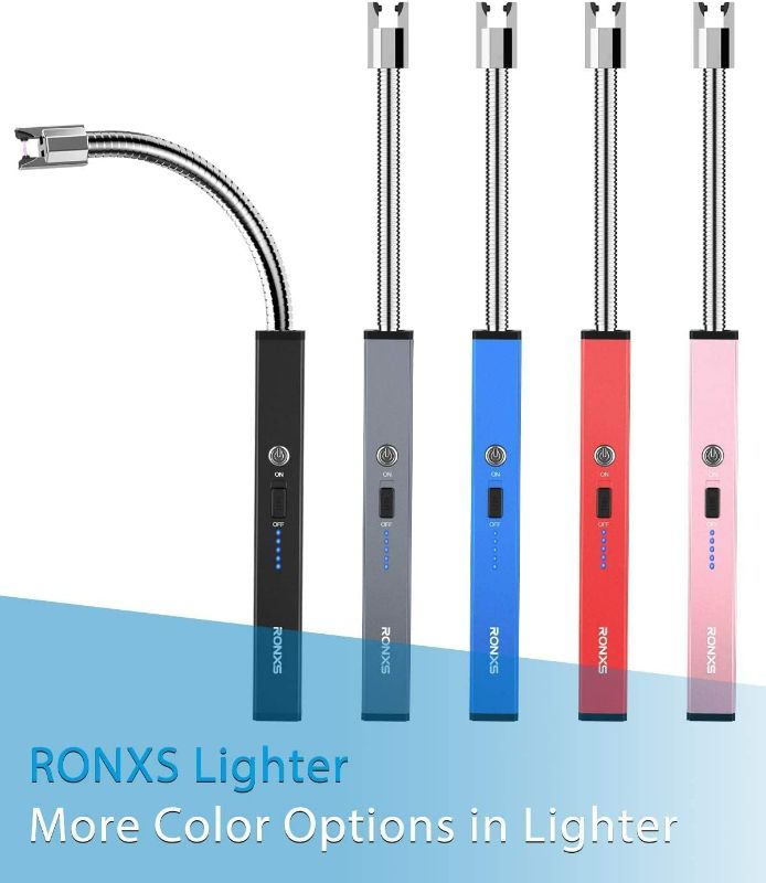 Photo 7 of RONXS Lighters for Candle, Square Electric Grill Arc Lighter, USB Rechargeable Lighters Long Flexible Neck for Gas Stoves Camping Cooking BBQs Fireworks, Multi-Color