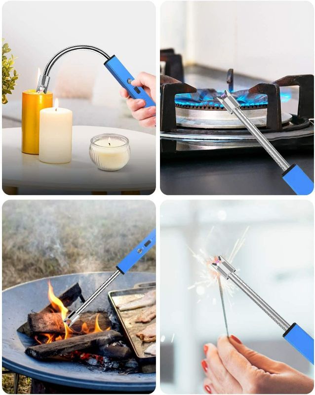 Photo 6 of RONXS Lighters for Candle, Square Electric Grill Arc Lighter, USB Rechargeable Lighters Long Flexible Neck for Gas Stoves Camping Cooking BBQs Fireworks, Multi-Color