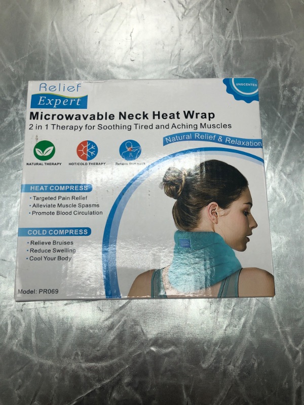 Photo 7 of Relief Expert Hands-Free Neck Heating Pad Microwavable Heated Neck Wrap for Pain Relief, Microwave Neck Warmer for Hot Cold Therapy