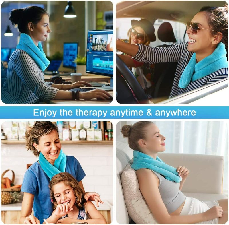 Photo 6 of Relief Expert Hands-Free Neck Heating Pad Microwavable Heated Neck Wrap for Pain Relief, Microwave Neck Warmer for Hot Cold Therapy