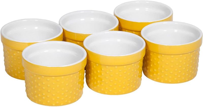 Photo 1 of Home Essentials 4 oz Set Of 6 Porcelain Ramekin Dishes/Yellow