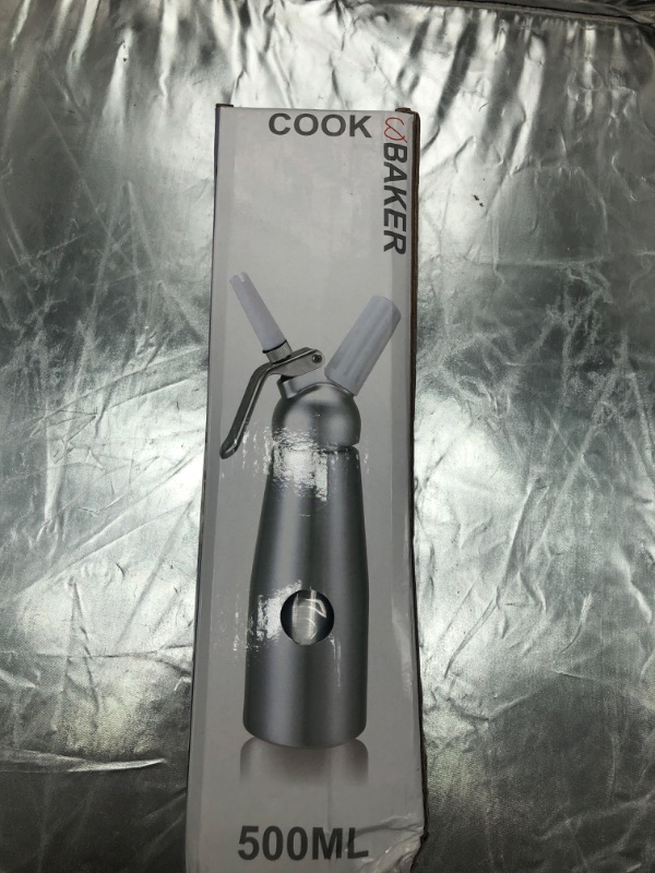 Photo 1 of Cook and Baker (500 ML) Silver Whipped Cream Dispenser