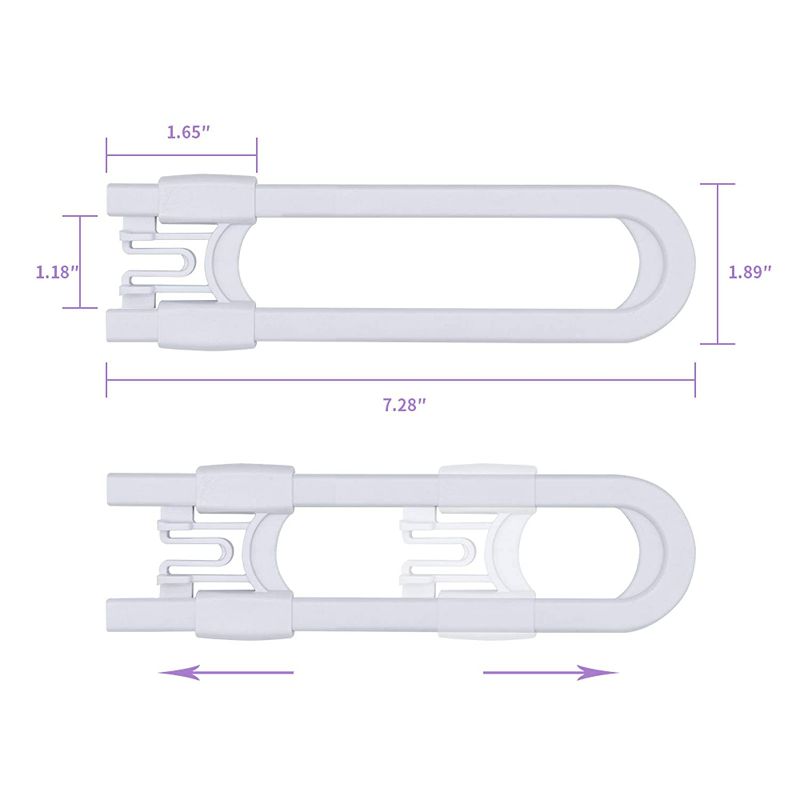 Photo 2 of Baby Safety Locks for Cabinets-GRANDOTO Sliding Cabinet Locks for Babies & Childproof Safe Latches & Child Proofing Lock of Drawer,Wardrobe,Fridge,Bathroom,Kitchen,Cupboard Door Handle (White 10P)