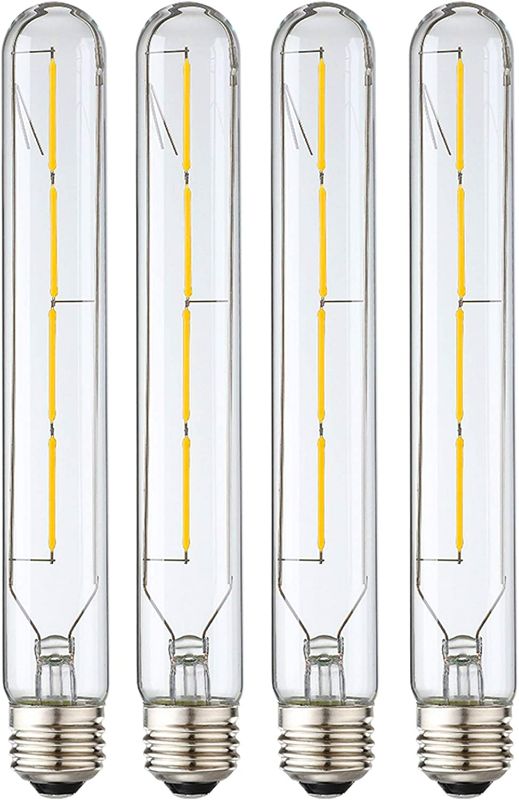 Photo 1 of Leools T10 Led Long Bulbs,Dimmable Tubular Bulb 4W,Equivalent 40Watt,400LM,E26 Tube Edison Style Vintage LED Filament Light Bulb,Daylight 4000K,8.9in(225mm),4-Pack.
