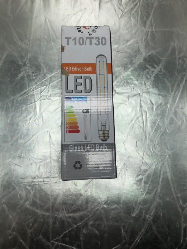 Photo 8 of Leools T10 Led Long Bulbs,Dimmable Tubular Bulb 4W,Equivalent 40Watt,400LM,E26 Tube Edison Style Vintage LED Filament Light Bulb,Daylight 4000K,8.9in(225mm),4-Pack.