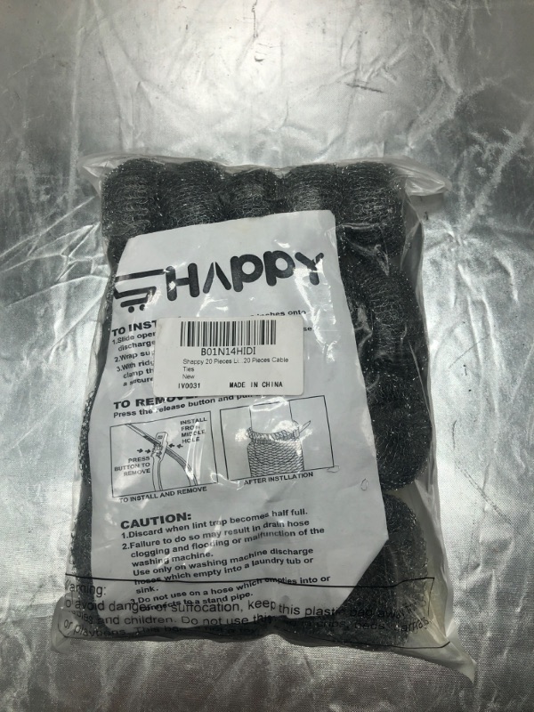 Photo 6 of Shappy 20 Pieces Lint Traps Washing Machine Lint Trap Snare Laundry Mesh Washer Hose Filter with 20 Pieces Cable Ties