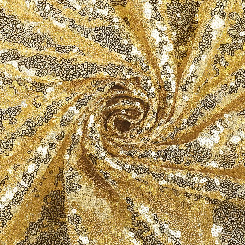 Photo 4 of Sequin Backdrop Photography Background Curtain for Party Decoration (Gold) 4FT*7FT