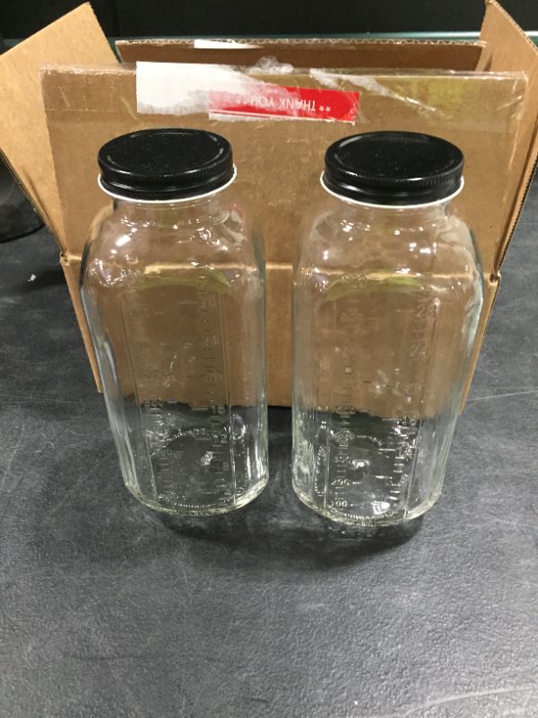 Photo 1 of 2 Pack Measured Glass Jars 