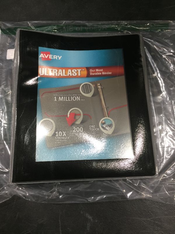 Photo 1 of Avery Ultralast 3 Ring Binder, 1 Inch Slant Rings, 1 Black Binder (79710)
