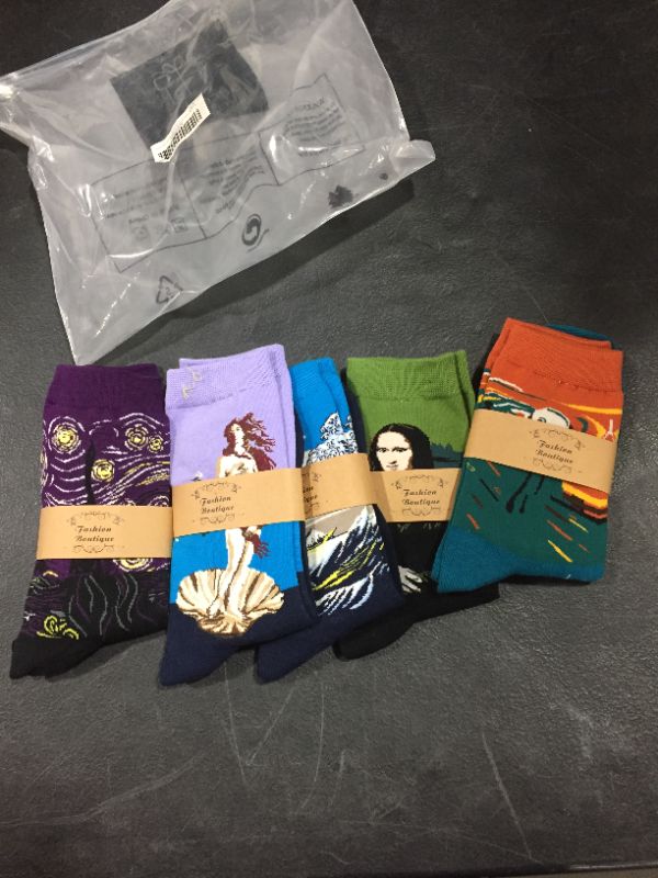 Photo 1 of Chalier Womens Famous Painting Art Printed Fun Socks Casual Cotton Cool Novelty Funny Socks for Women
