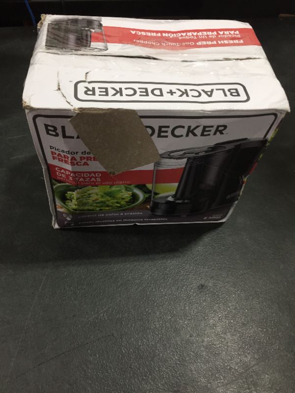 Photo 1 of BLACK+DECKER FreshPrep 3-Cup Electric Food Chopper, Black, HC300B
