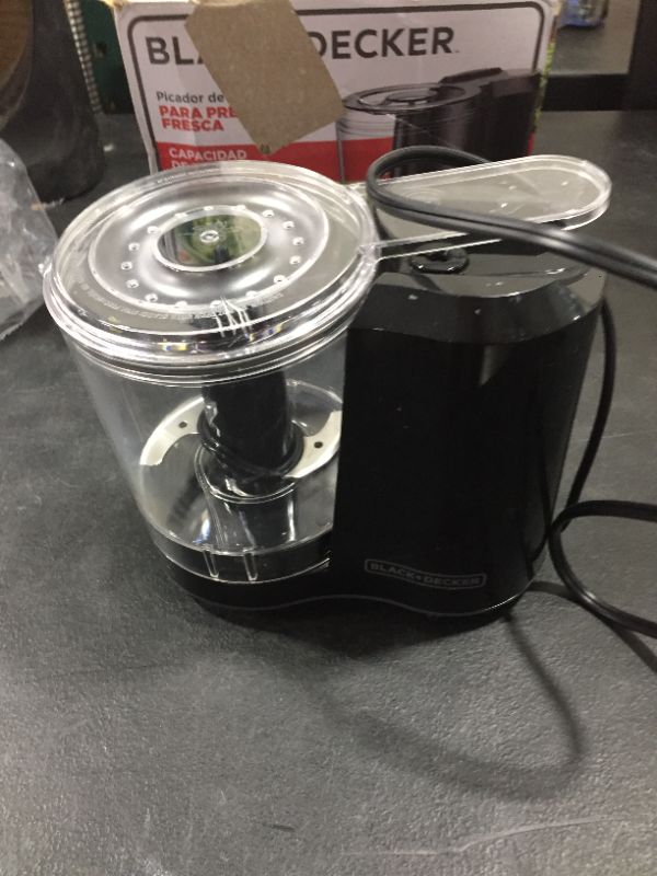 Photo 2 of BLACK+DECKER FreshPrep 3-Cup Electric Food Chopper, Black, HC300B
