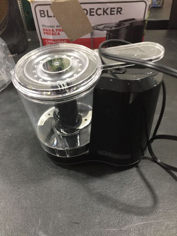 Photo 1 of BLACK+DECKER FreshPrep 3-Cup Electric Food Chopper, Black, HC300B
