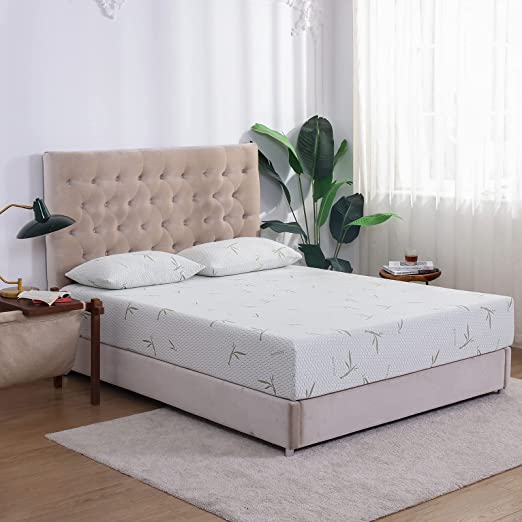 Photo 1 of  Twin Size 10 Inch Memory Foam Mattress with Bamboo Cover, Breathable Bed Mattresses with CertiPUR-US Certified,
