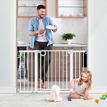 Photo 1 of Baby Gate, RONBEI 51.5''Extra Wide Baby Gates, Auto Close Safety Child Gate for Staris/ Doorway/Dogs/Pet
