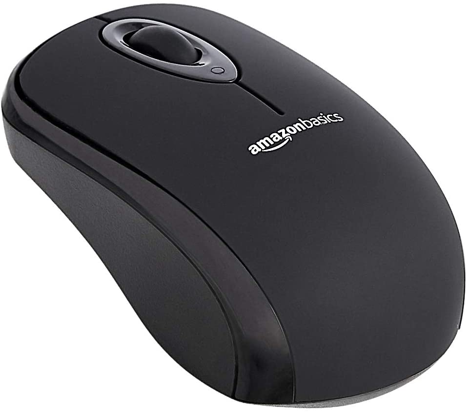 Photo 1 of Amazon Basics Wireless Computer Mouse with USB Nano Receiver - Black
