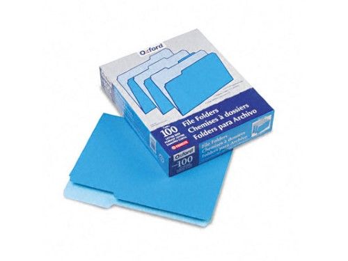 Photo 1 of Pendaflex 1/3 Cut Two-Tone Top Tab File Folders Letter Size Blue Pack of 100
