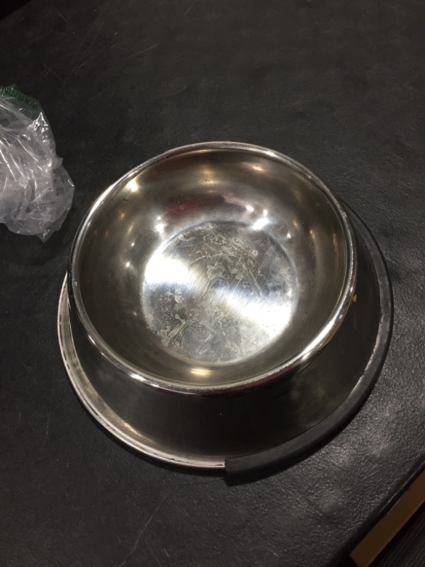 Photo 2 of 2Packs Stainless Steel Dog Bowl with Anti-Skid Rubber Base for Small/Medium/Large Pet, Perfect Dish, Pets Feeder Bowl and Water Bowl Perfect Choice for Dog Puppy Cat and Kitten (26oz)

