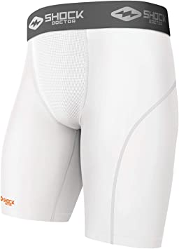 Photo 2 of Shock Doctor Compression Shorts with Cup Pocket. Supporter Underwear (Cup included). Baseball, Hockey. Youth LARGE 