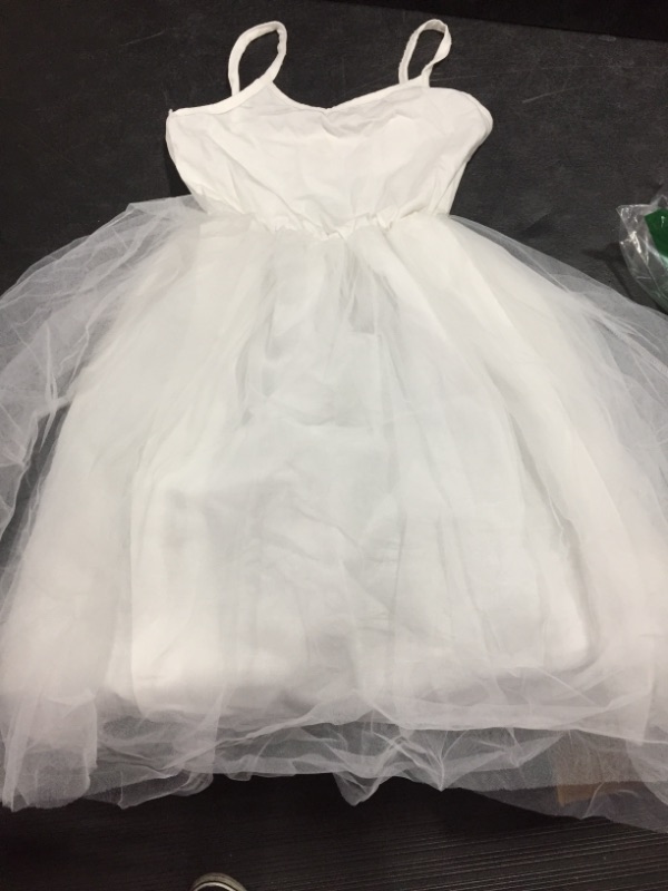 Photo 1 of GIRLS DRESS WITH TUTU TULLE SKIRT WHITE 