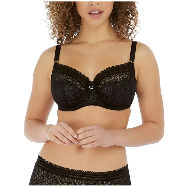 Photo 1 of Freya Viva Side Support Underwire Bra (5641),34GG,Lace Noir - Lace Noir,34GG
