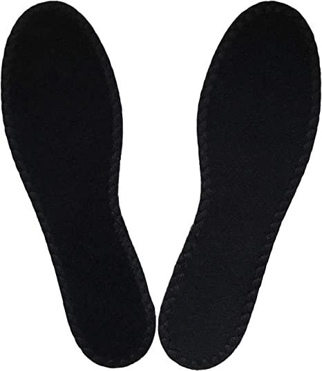 Photo 1 of Happystep Terry Insoles, Barefoot Shoe Inserts, Washable and Reusable, 4 Pairs of Black 7 1/2 inches long