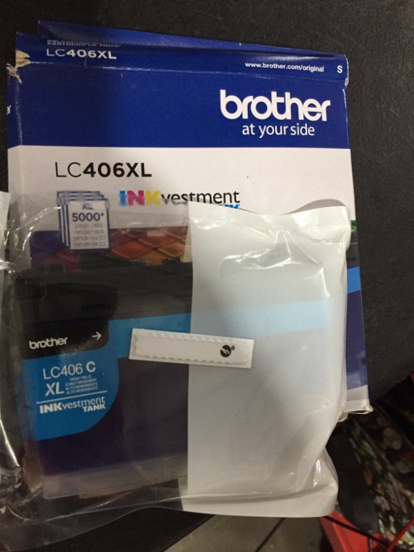 Photo 2 of Brother LC406XLC High Yield Cyan Ink Cartridge
