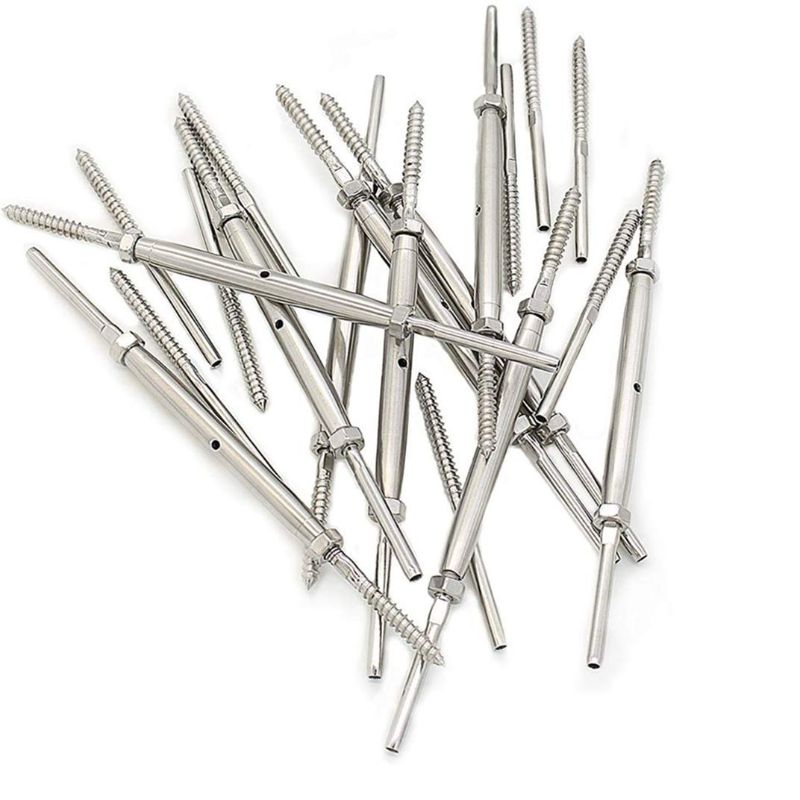 Photo 1 of 50Pcs Lag Screw Swage Turnbuckle,for 1/8" Cable Deck Stair Railing,Stainless Steel T316 Marine Grade
