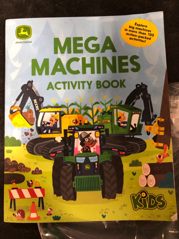 Photo 1 of John Deere Kids: Mega Machines Tractor and Truck Puzzles, Mazes & Coloring Activity Book for Boys 4-8, More than 100 Activities Paperback