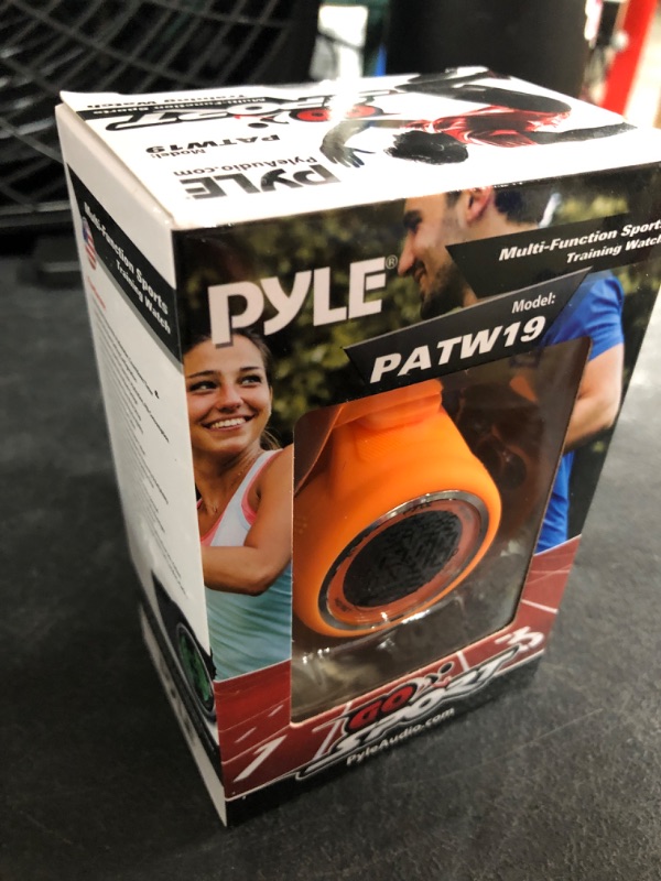Photo 1 of Multifunction Sports Training Wrist Watch - Smart Classic Sport Running Digital Fitness Gear Tracker w/ 3D Sensor Pedometer, Timer, Alarm, Removable Strap, For Men and Women - Pyle PATW19OR (Orange)
