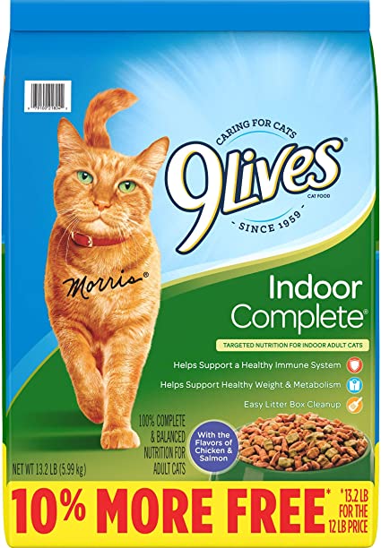 Photo 1 of 9Lives Indoor Complete Dry Cat Food Bonus Bag, 13.2 Lb best by: 04/03/22