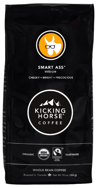 Photo 1 of 2 PACK Kicking Horse Smart Ass Medium Roast Fair Trade Certified Organic Whole Bean Coffee - 10oz
