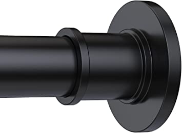 Photo 1 of 41 INCH BRIOFOX Industrial Shower Curtain Rod - Never Rust Non-Slip Stainless Steel, Matte Black
