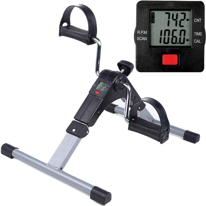 Photo 1 of AMG Folding Pedal Exerciser, Mini Exercise Bike Portable Foot Peddler Desk Bike Arm and Leg Peddler Machine with LCD Monitor
