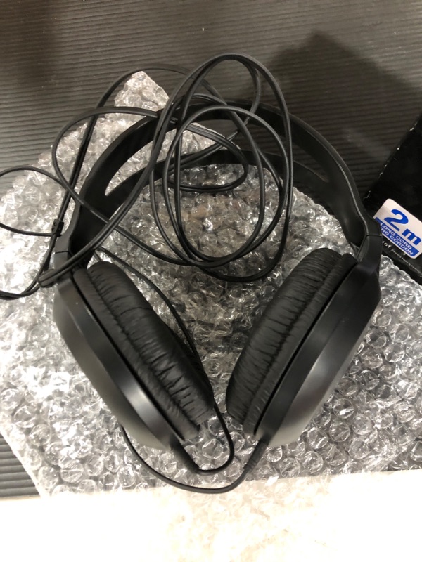 Photo 1 of Panasonic Headphones, Lightweight Over the Ear Wired Headphones with Clear Sound and XBS for Extra Bass, Long Cord, 3.5mm Jack for Phones and Laptops – RP-HT161-K (Black)
