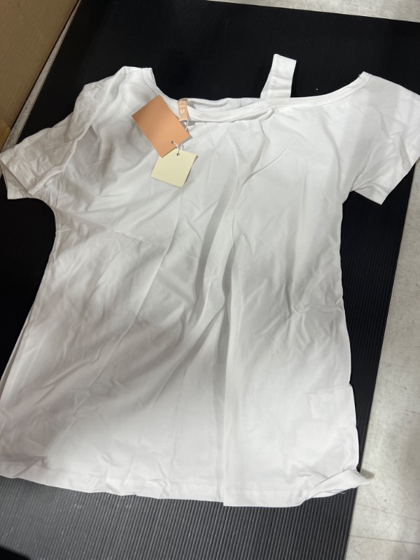 Photo 1 of JINKESI Women's Long/Short Sleeve Tunic Tops Casual Cold Shoulder Blouse Shirts, Medium
