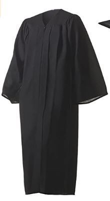 Photo 1 of Graduation Gown Matte Black,  5'9"-5'11" FF (54"FF)