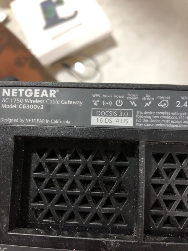 Photo 3 of NETGEAR Cable Modem WiFi Router Combo C6300 | Compatible with Cable Providers Including Xfinity by Comcast, Spectrum, Cox for Cable Plans Up to 400Mbps | AC1750 WiFi Speed | DOCSIS 3.0