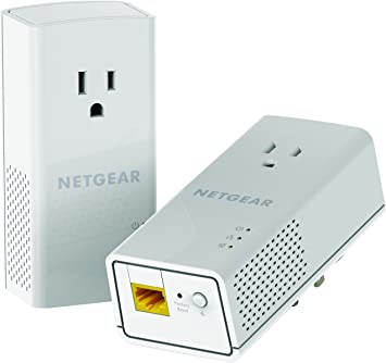 Photo 1 of NETGEAR Powerline 1200 with 1 Gigabit Plug-in Ethernet Port + Extra Outlet (PLP1200-100PAS)