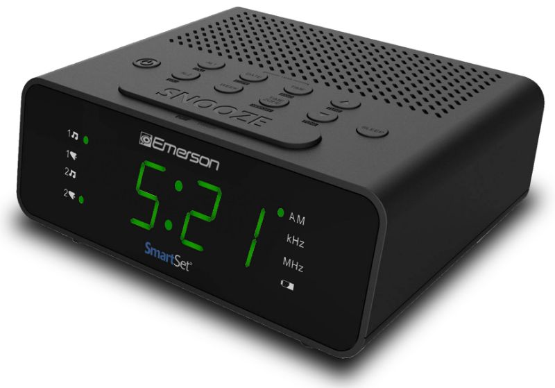 Photo 1 of Emerson Radio Corp. Smart Set Alarm Clock with AM/FM Radio Dimmer Sleep Timer and 0.9 LED Display CKS1900