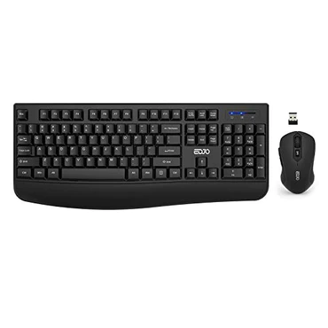 Photo 1 of Wireless Keyboard and Mouse Combo, EDJO 2.4G Full-Sized Ergonomic Computer Keyboard with Wrist Rest and 3 Level DPI Adjustable Wireless Mouse for Windows, Mac OS Desktop/Laptop/PC