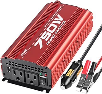 Photo 1 of POTEK 750W Power Inverter DC 12V to AC 115V Car Converter with 2A USB Charging Port
