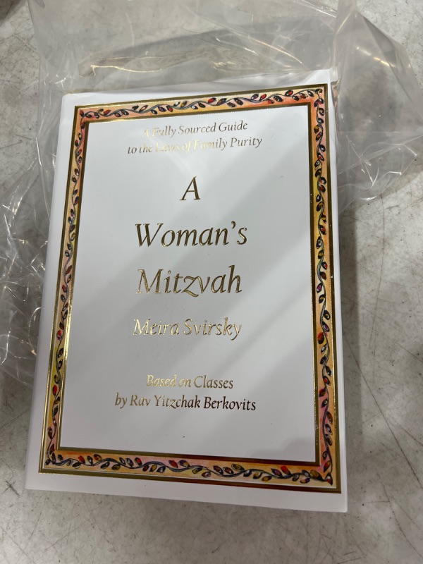 Photo 2 of A Woman's Mitzvah: A Fully Sourced Guide to the Laws of Family Purity Hardcover – January 1, 2007
